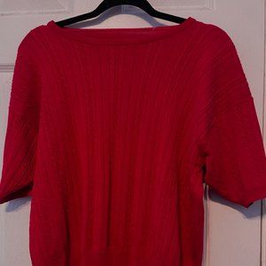 Crew Neck Short Sleeve Knit Sweater